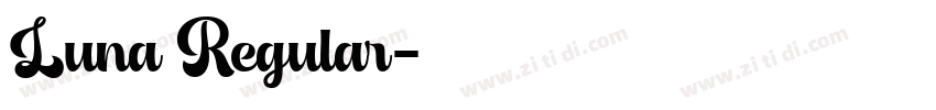 Luna Regular字体转换